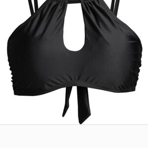 Black Halter Bikini Top And Bottoms